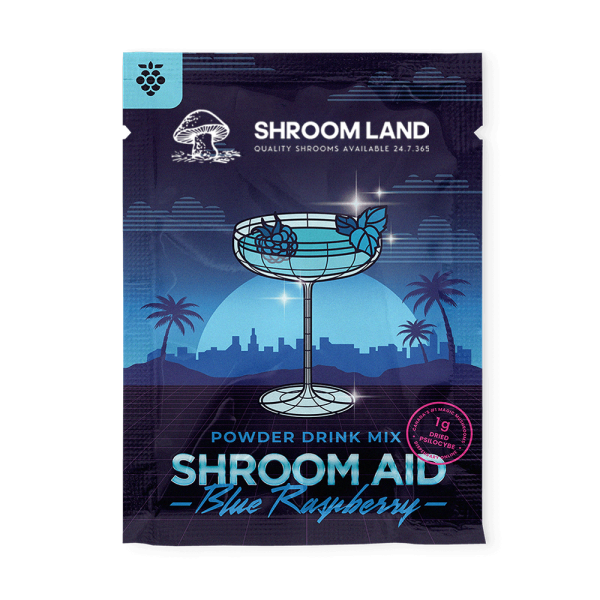 Shroom Aid – Blue Raspeberry Shroom Drink Mix (1 Gram Each)